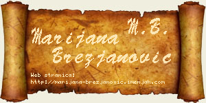 Marijana Brezjanović vizit kartica
